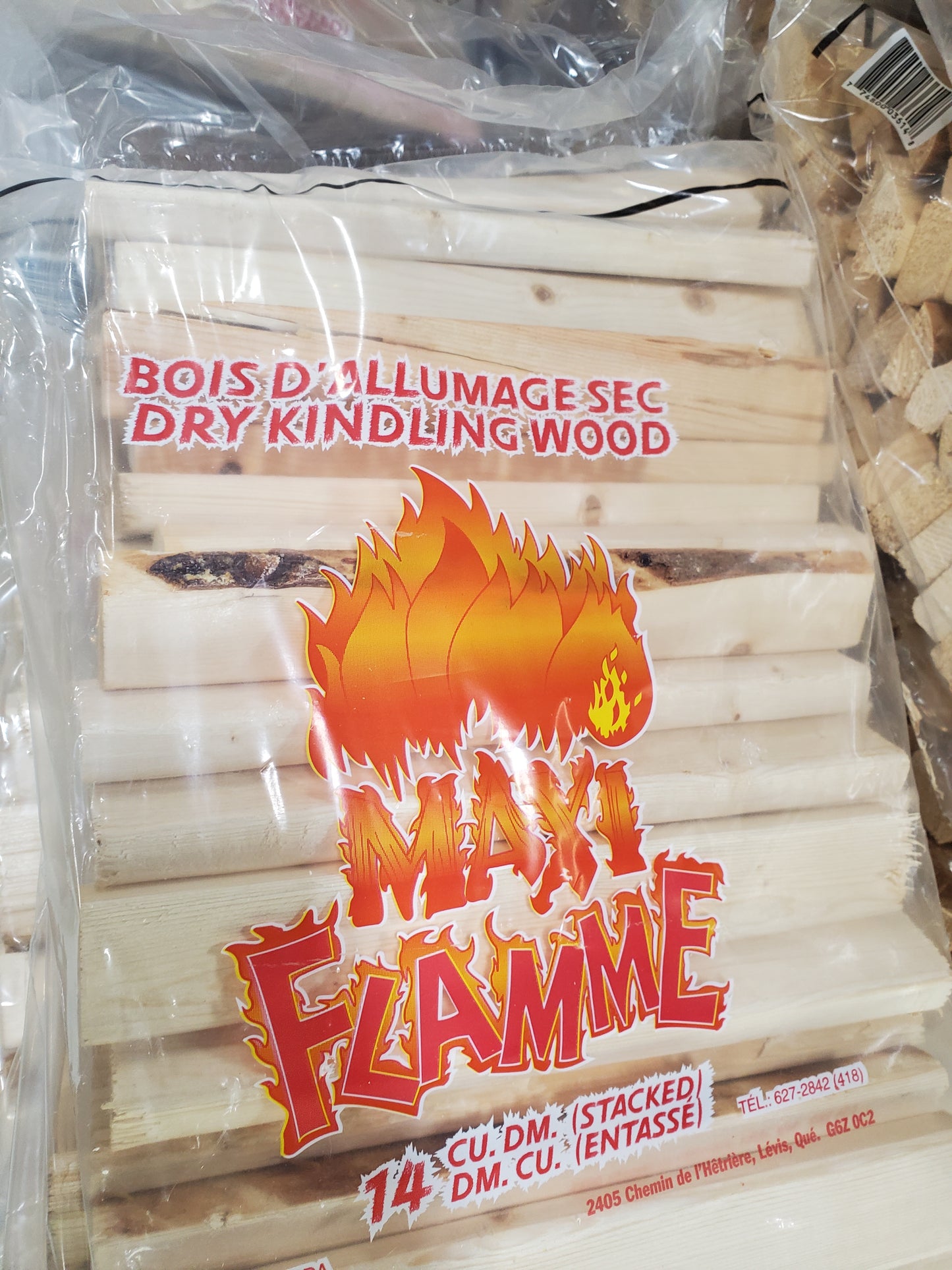 Bois d'allumage sec 14dm cu