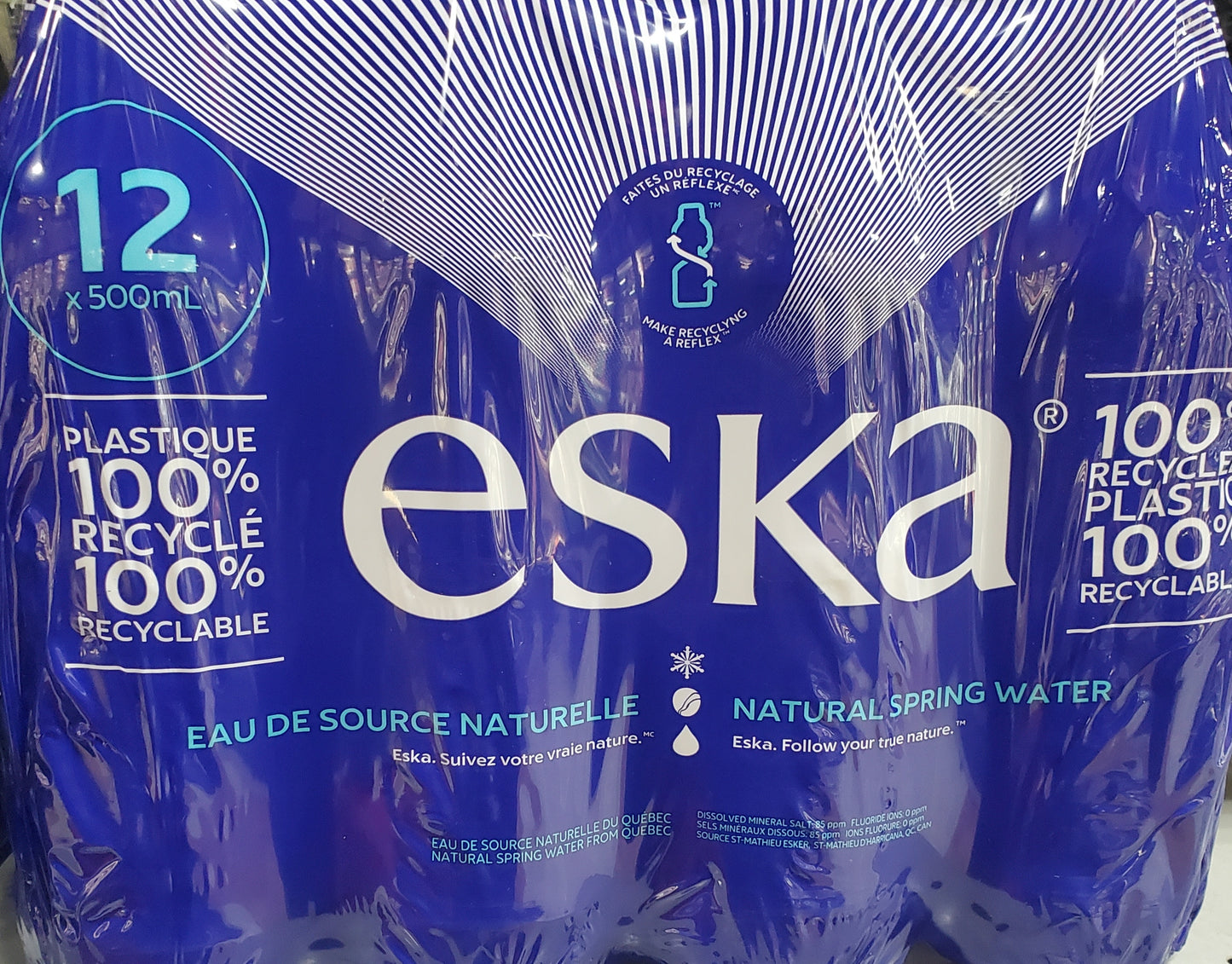Paquet 12 bouteilles eau Eska
