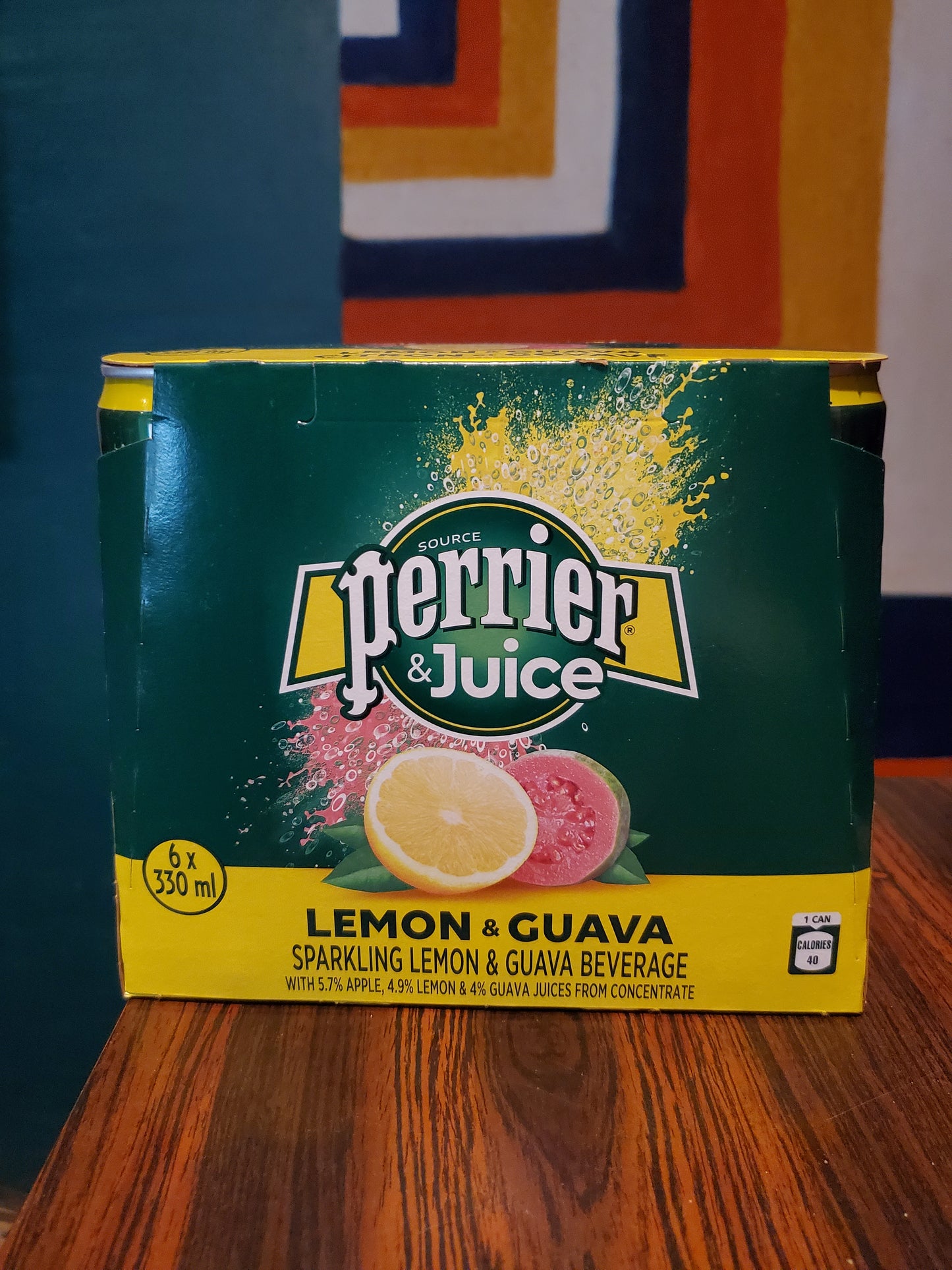 Boîte eau pétillante citron goyave Perrier 6x330ml